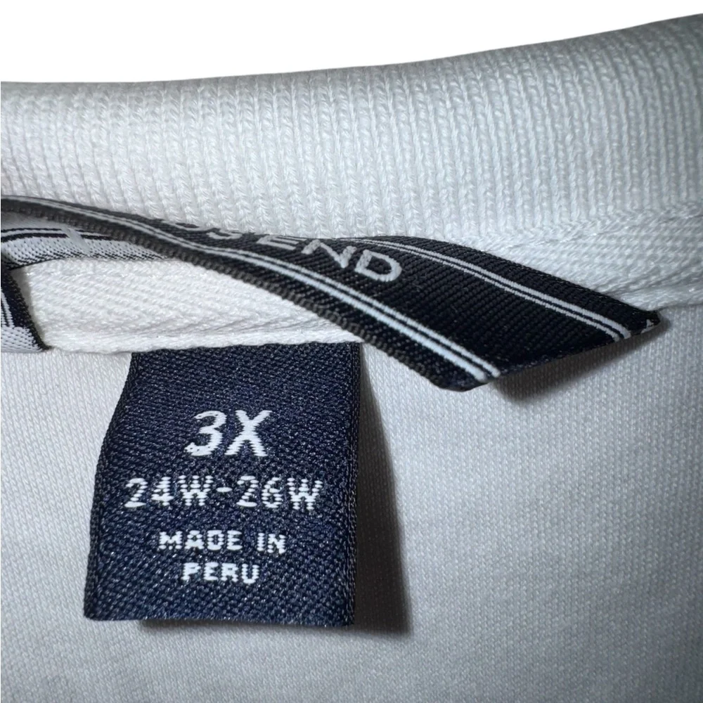 Lands’ End Pima Cotton White Polo Shirt Women’s Plus 3X Scottie Dog Logo - Picture 4 of 9